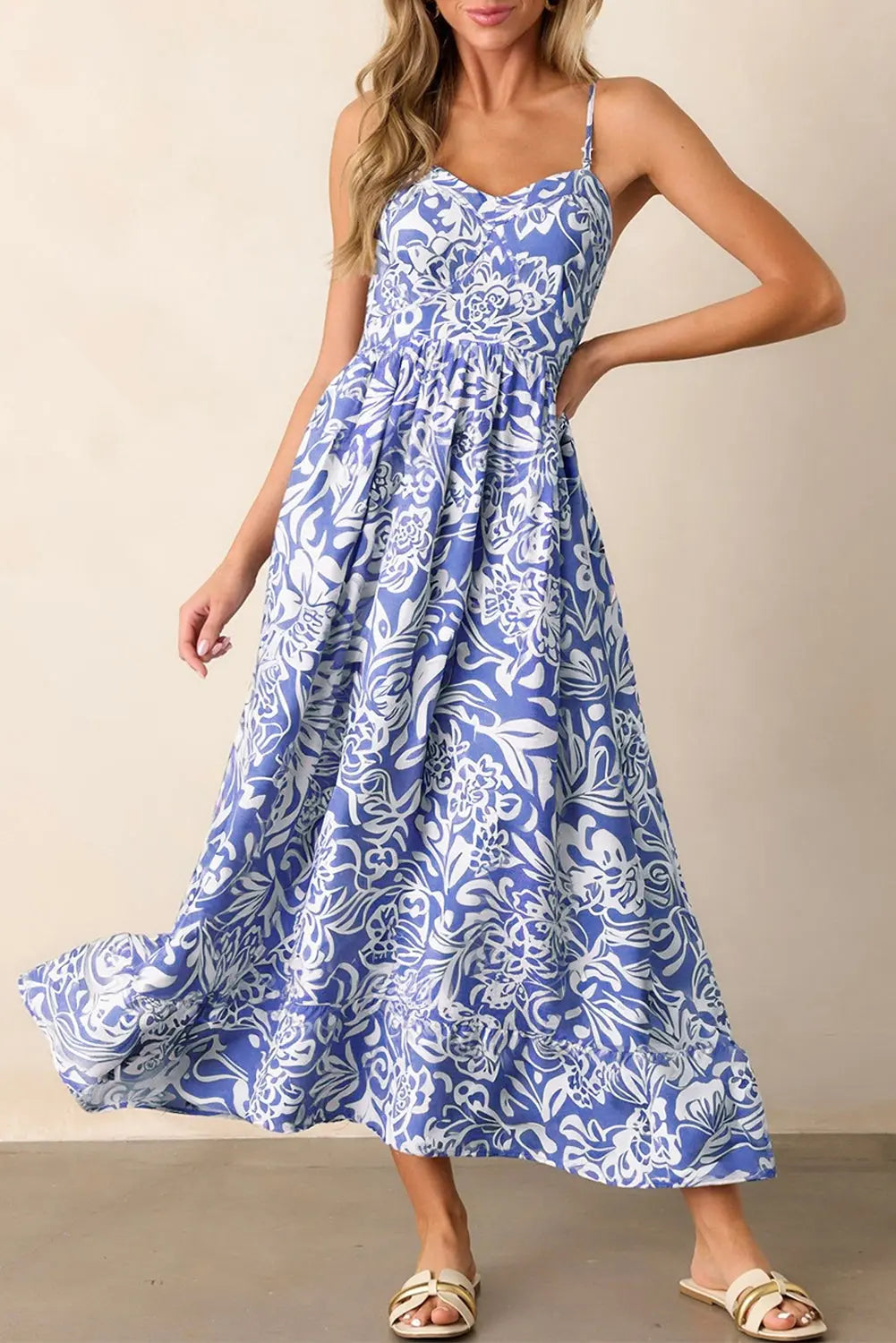 Sky Blue High Waist Maxi Florida Girl Fashion Boutique