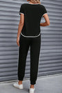 Black Contrast-Trim Jogger Set Florida Girl Fashion Boutique