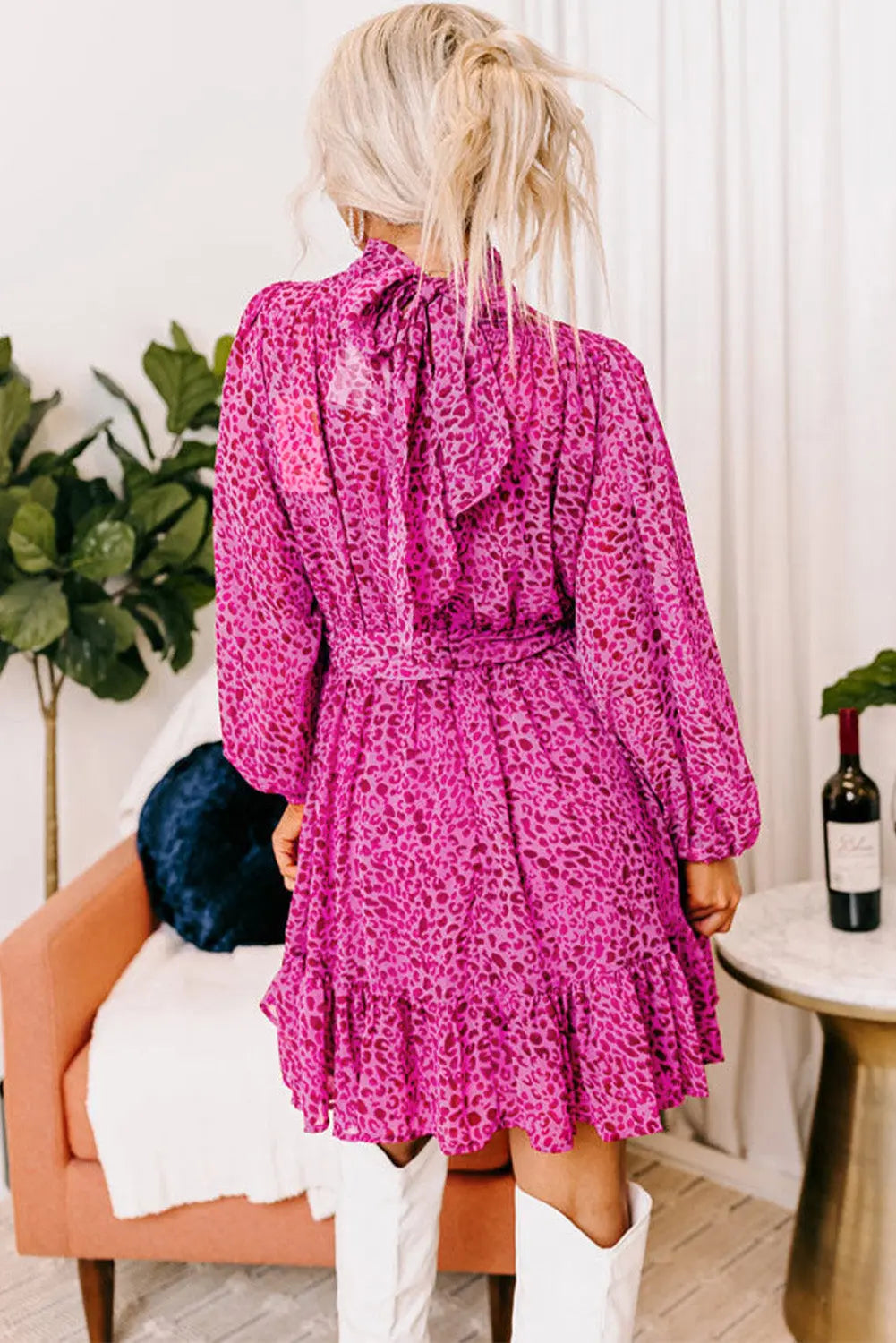 Pink Leopard Ruffle Dress Florida Girl Fashion Boutique