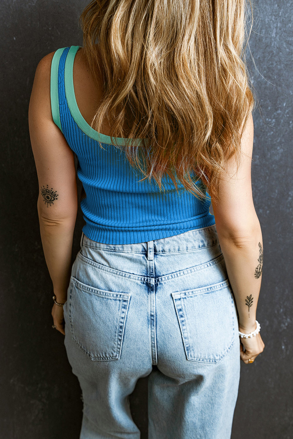Contrast Ribbed Tank Florida Girl Fashion Boutique