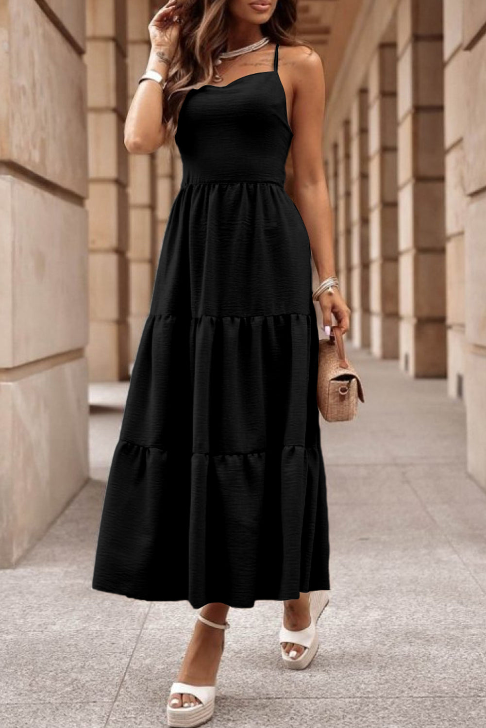 Crossover Tiered Maxi Florida Girl Fashion Boutique