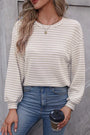 Khaki Stripe Long Sleeve Florida Girl Fashion Boutique