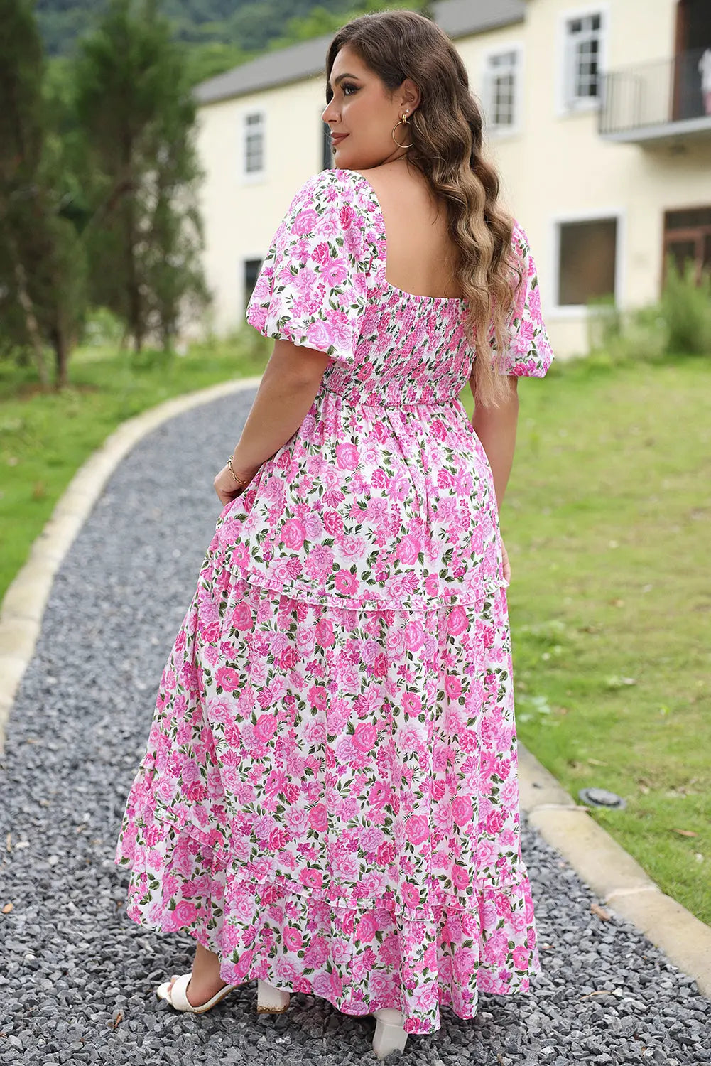 Rose Puff Sleeve Maxi Florida Girl Fashion Boutique