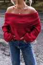 Off Shoulder Knit Sweater Florida Girl Fashion Boutique