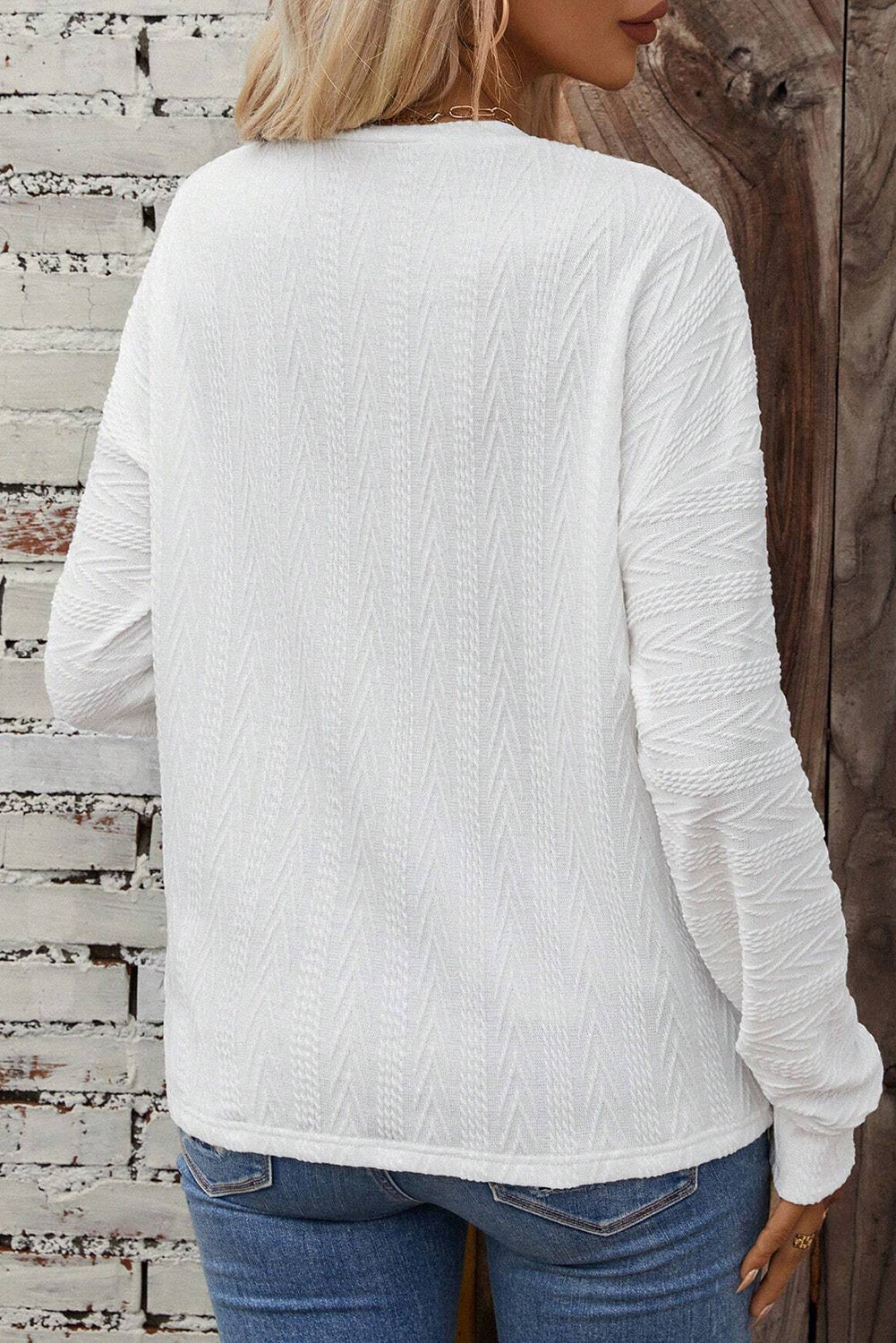White Textured Knit Top Florida Girl Fashion Boutique