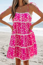 Pink Floral Ric Rac Mini Dress Florida Girl Fashion Boutique