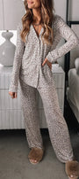 White Leopard Pj Set Florida Girl Fashion Boutique