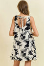 FLORAL JACQUARD BUBBLE HEM MINI DRESS - 28129D Doe and Rae