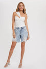 Ripped Boyfriend Denim Shorts Bluivy