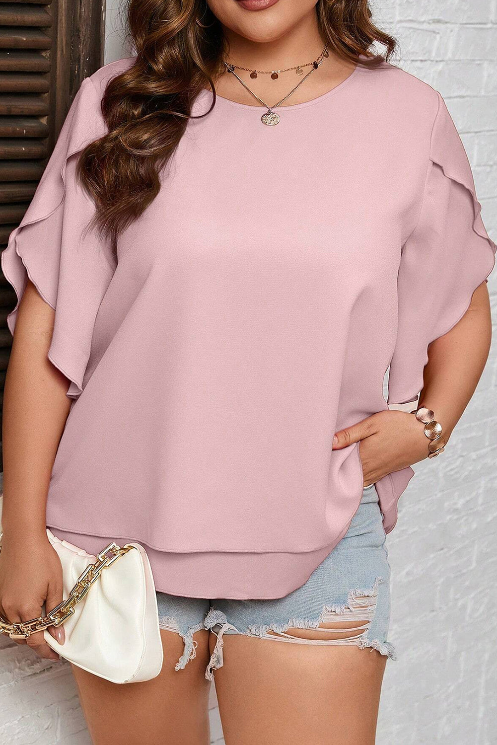 Frilly Overlap Blouse Florida Girl Fashion Boutique