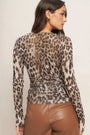 A printed power mesh top - IT13746 FLYING TOMATO