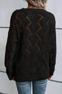 Hollow Knit V Neck Sweater Florida Girl Fashion Boutique