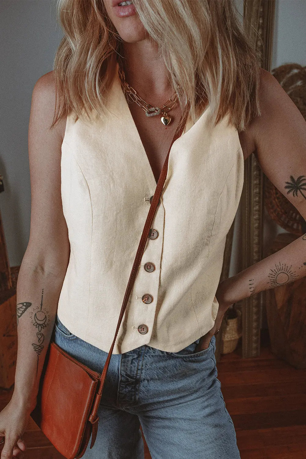 Slim Buttoned Vest Florida Girl Fashion Boutique