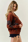 TIGER PRINTED SWEATER CARDIGAN - 1701C Doe and Rae