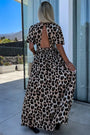 Leopard Open Back Maxi Dress Florida Girl Fashion Boutique