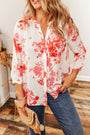 White Floral Blouse Florida Girl Fashion Boutique