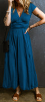 Shirred High Waist Maxi Dress Florida Girl Fashion Boutique