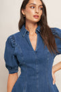 A washed denim mini dress - ID22983 FLYING TOMATO