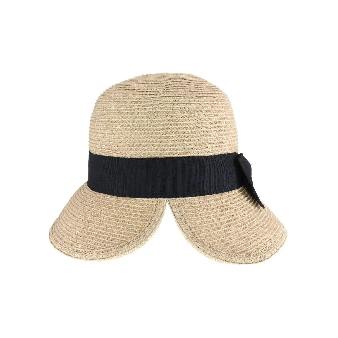 Ribbon Trim Cloche Sun Hat C.C Beanie