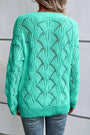 Hollow Knit V Neck Sweater Florida Girl Fashion Boutique