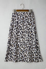 Brown Leopard Print High Waist Midi Skirt Florida Girl Fashion Boutique