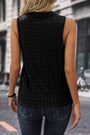 Black Lattice Textured Top Florida Girl Fashion Boutique