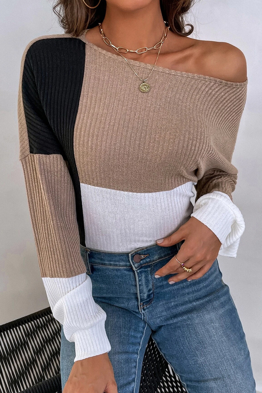 Ribbed Color Block Drop Top Florida Girl Fashion Boutique