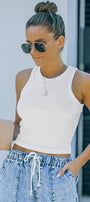 Basic White Tank Florida Girl Fashion Boutique