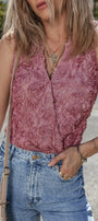 Floral Textured Bodysuit Florida Girl Fashion Boutique