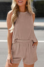 Brown Corded Top and Shorts Set Florida Girl Fashion Boutique