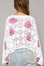 Floral Eyelet Sweater Florida Girl Fashion Boutique