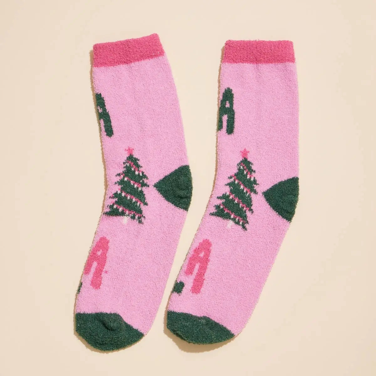 Christmas Fuzzy Socks Assorted Pack of 4 Frem