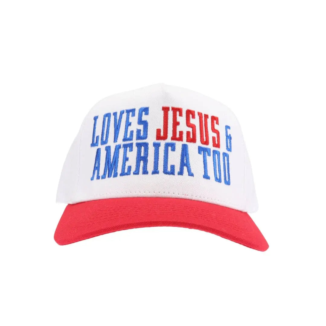 Loves Jesus and America C.C Embroidered Trucker Hat TCM0005 C.C Beanie