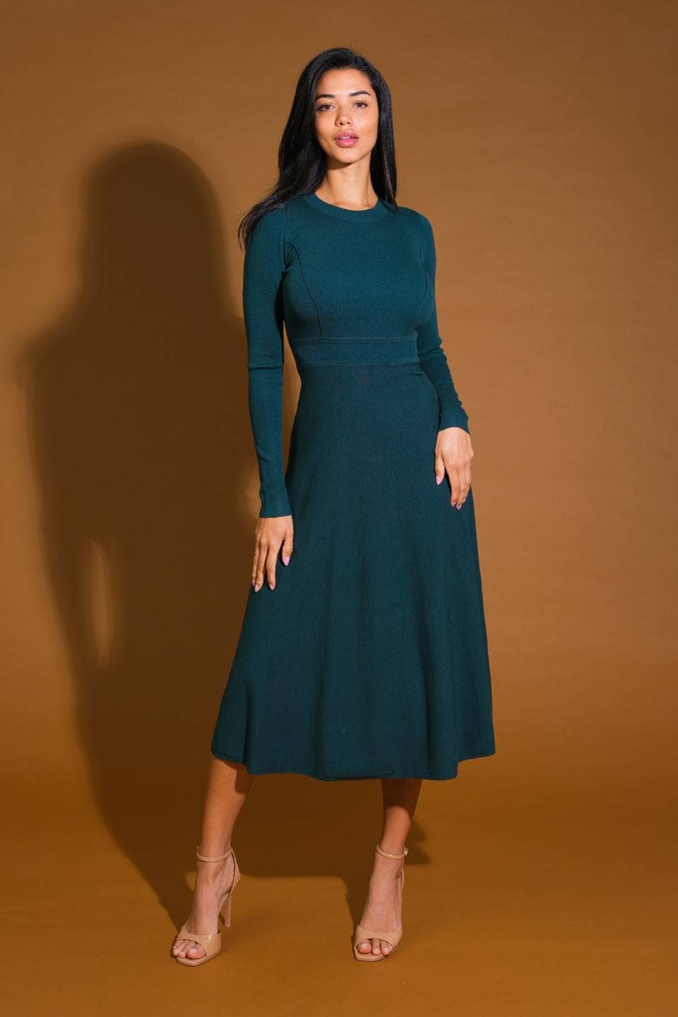 Green Sweater Dress FLYING TOMATO