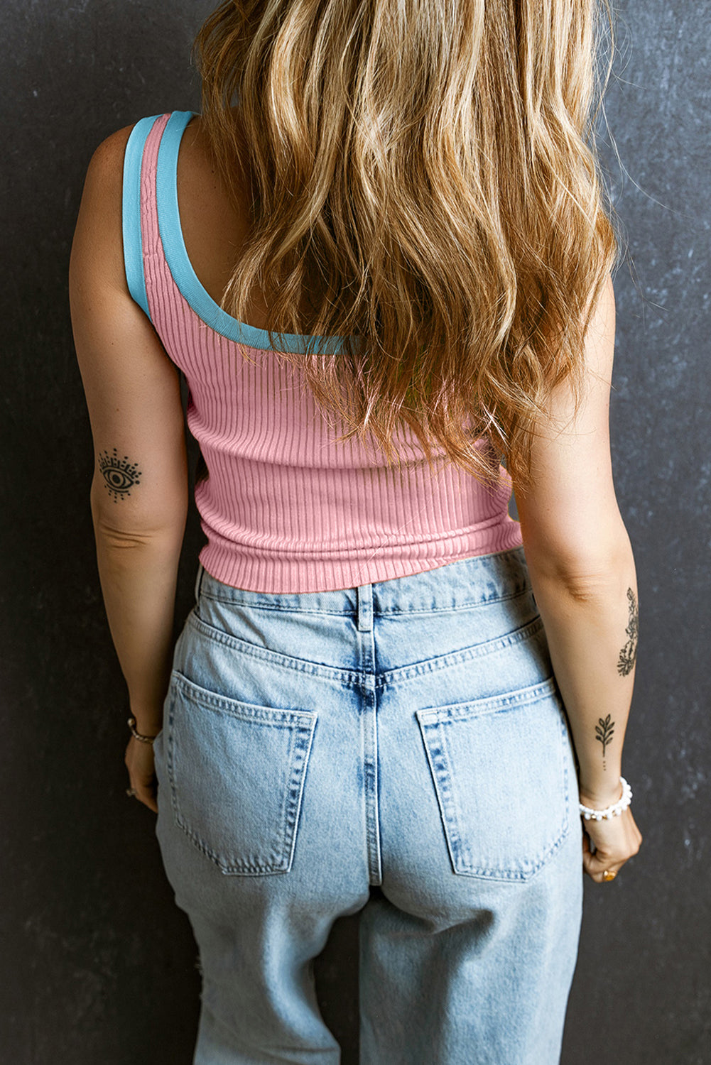 Contrast Ribbed Tank Florida Girl Fashion Boutique