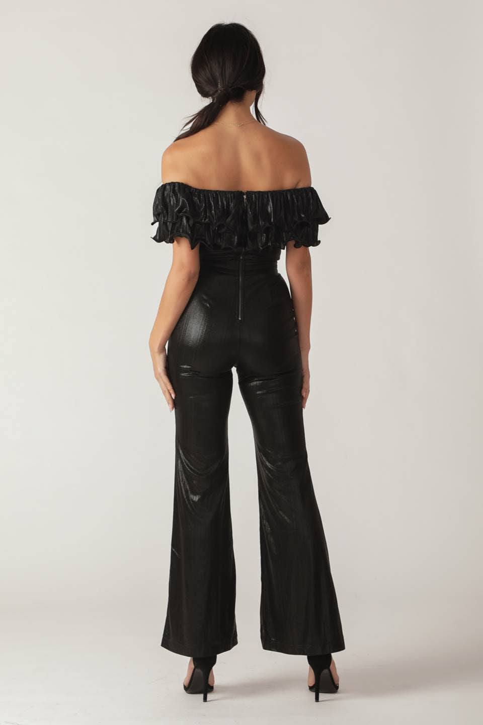 A Coated Black Jumpsuit FLYING TOMATO