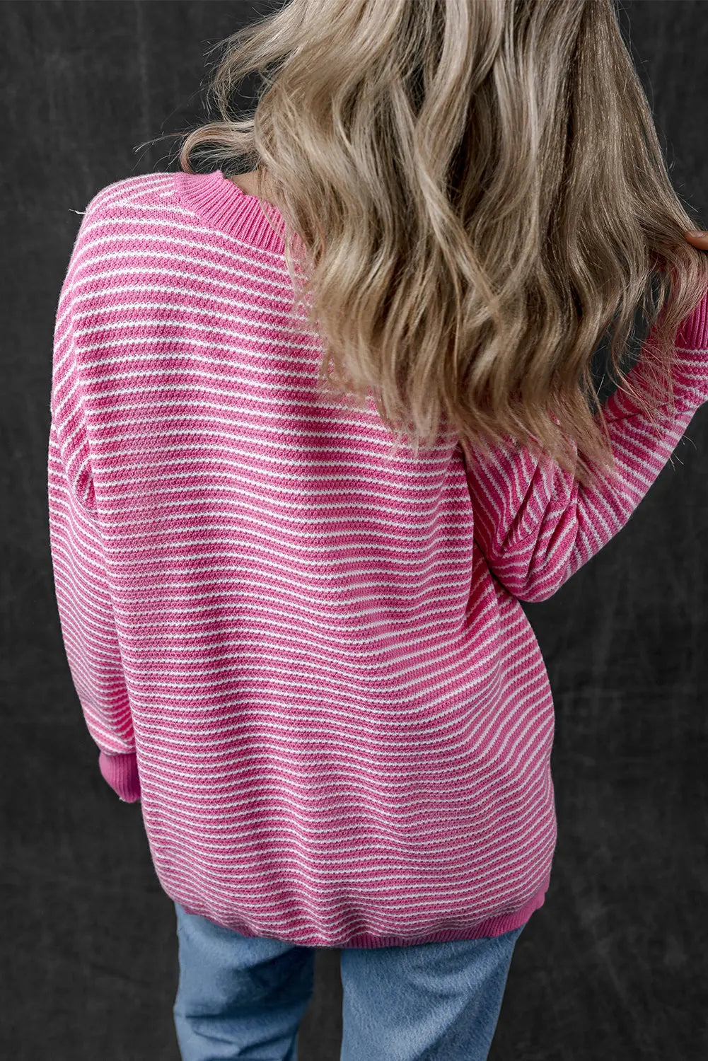 Scalloped Loose Sweater Florida Girl Fashion Boutique