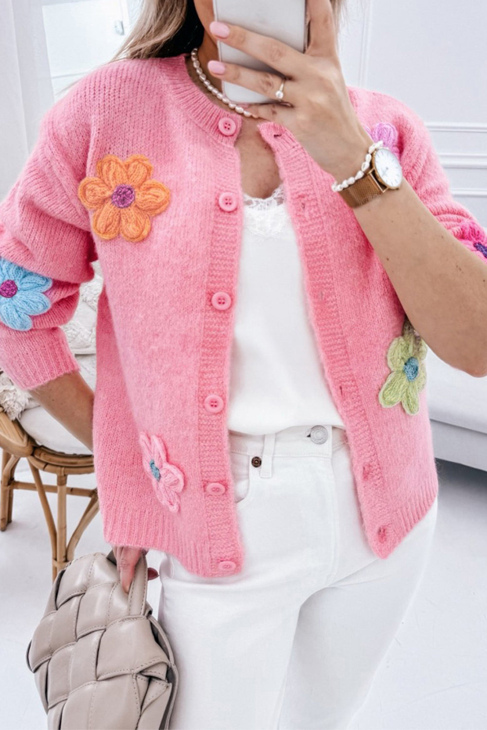 Knitted Floral Cardi Florida Girl Fashion Boutique