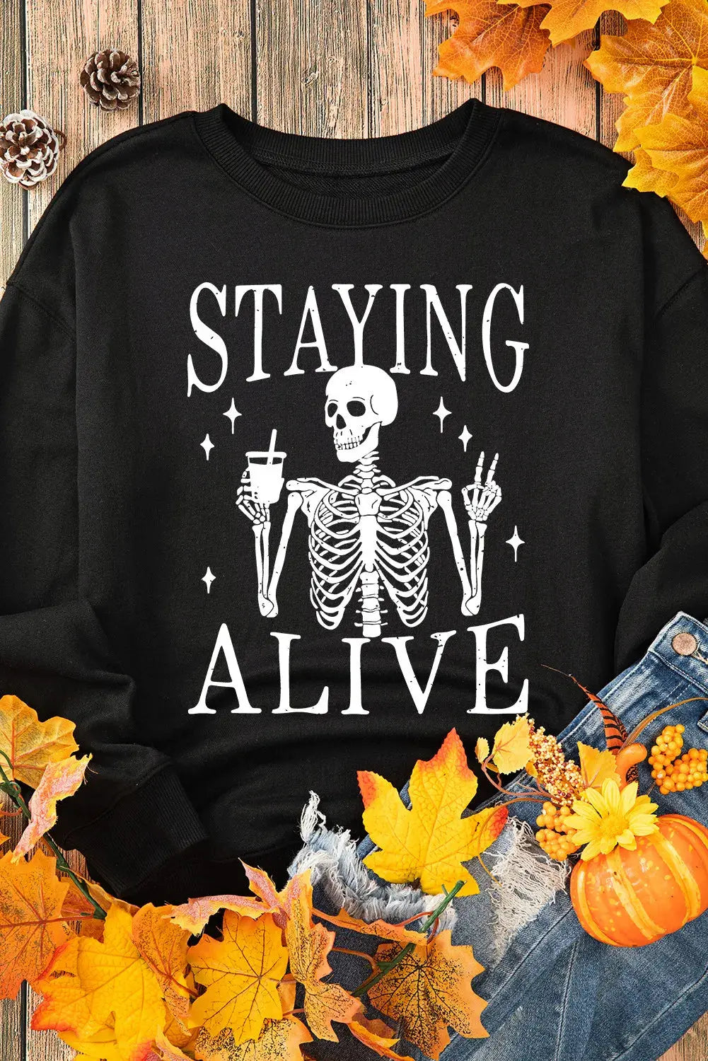 "Staying Alive" Graphic Sweatshirt Florida Girl Fashion Boutique