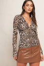 A printed power mesh top - IT13746 FLYING TOMATO