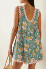 Rustic Floral Ricrac Mini Dress Florida Girl Fashion Boutique