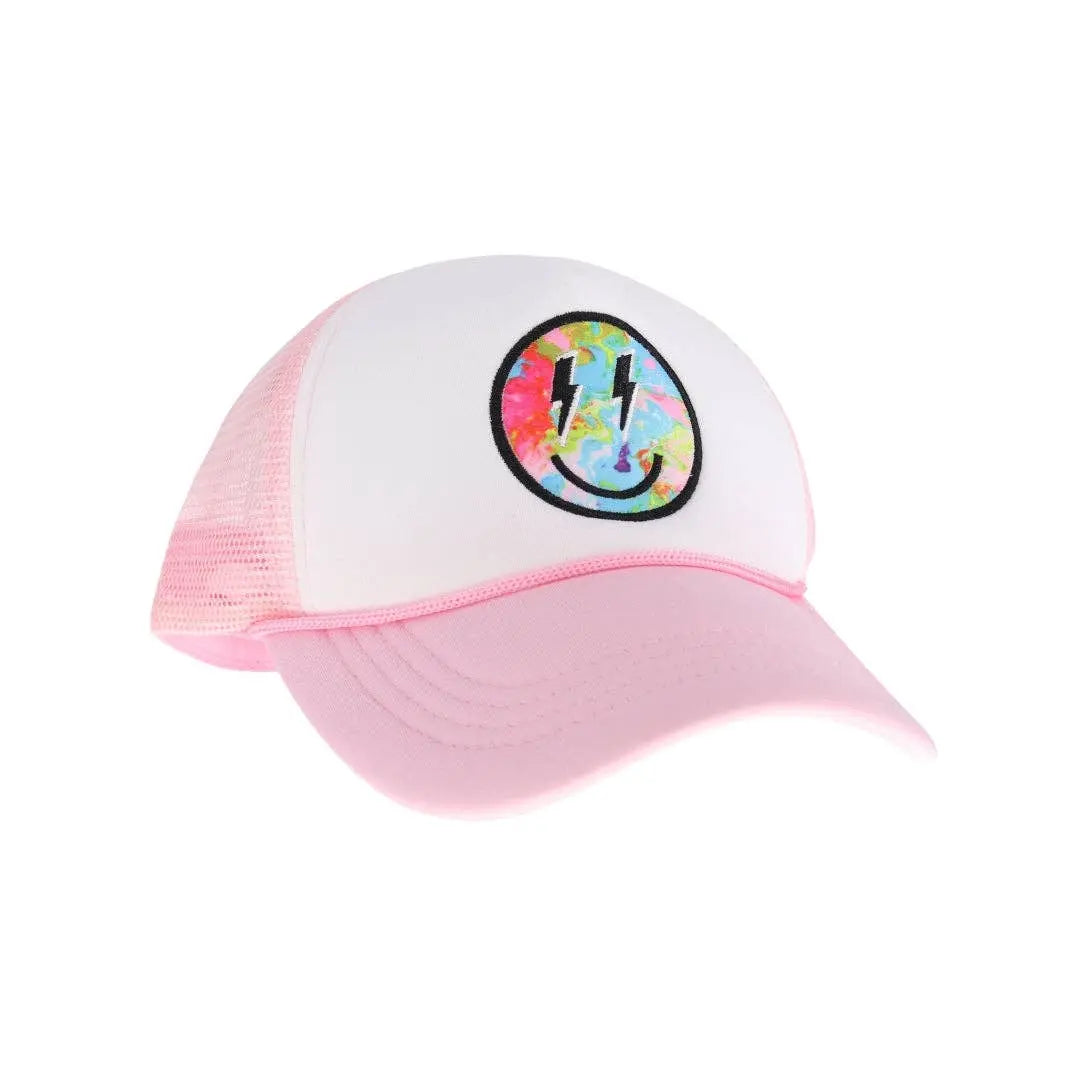 Tie Dye Smiley Face Ball Cap C.C Beanie