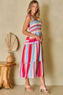 Stripe Ruffled Smocked Tiered Dress Florida Girl Fashion Boutique
