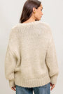 A sweater knit cardigan- ISW5317 CREAM GOLD FLYING TOMATO