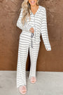 Striped Long Sleeve Lounge Set Florida Girl Fashion Boutique