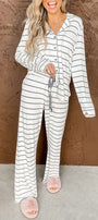 Striped Long Sleeve Lounge Set Florida Girl Fashion Boutique