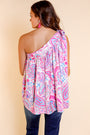 One Shoulder Paisley Top Florida Girl Fashion Boutique