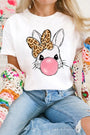 Leopard Bow Bubble Bunny Tee Florida Girl Fashion Boutique