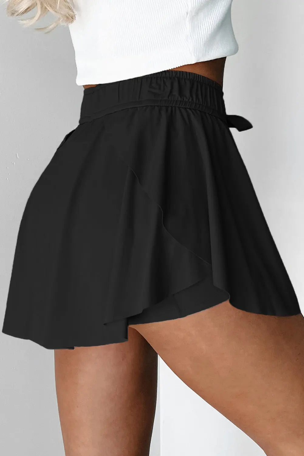 Drawstring High Waist Lined Tennis Skort Florida Girl Fashion Boutique