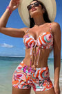 Groovy Floral Print Bikini Florida Girl Fashion Boutique